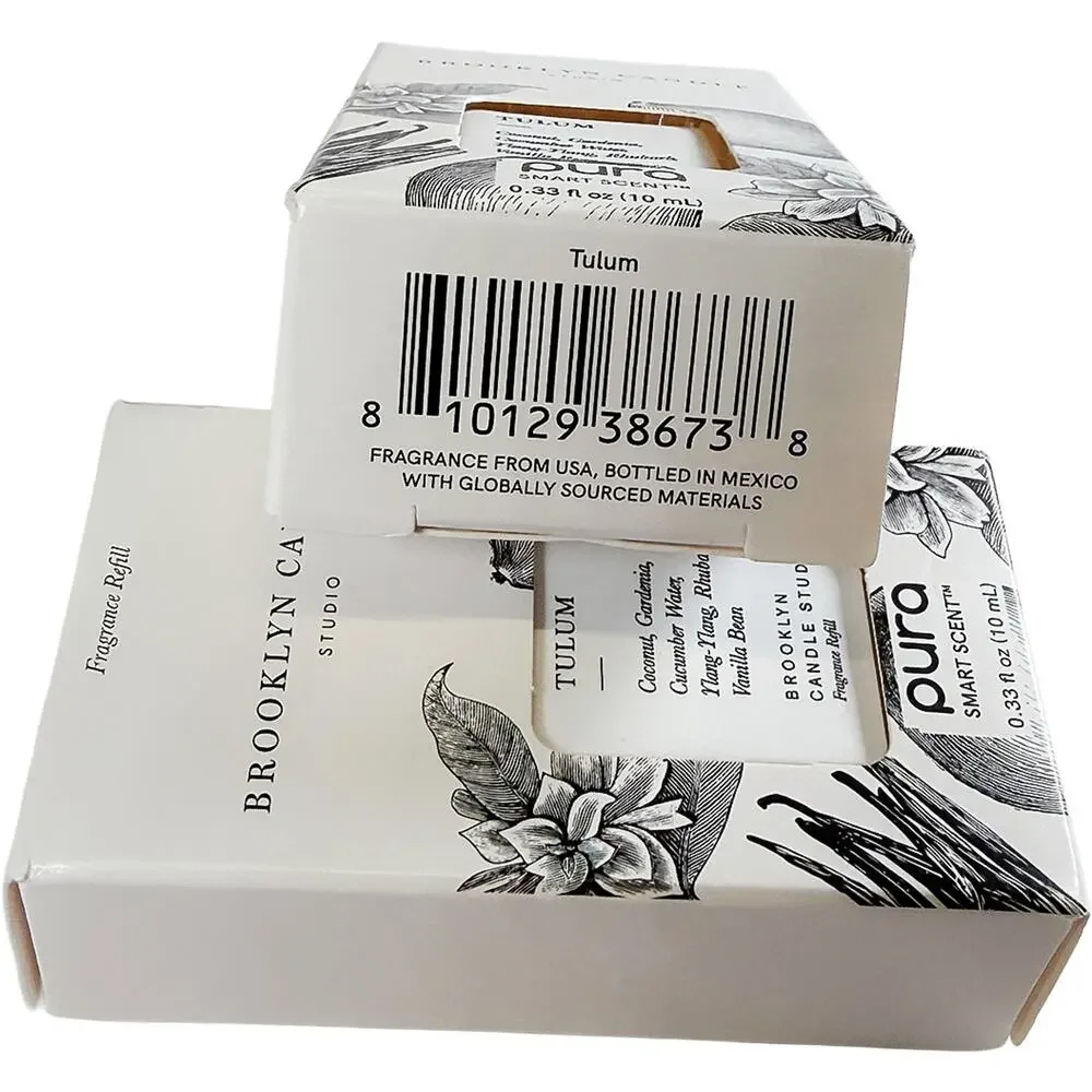 Pura Smart Scent Brooklyn Candle Studio TULUM Fragrance Refill 2-Pack New NIP